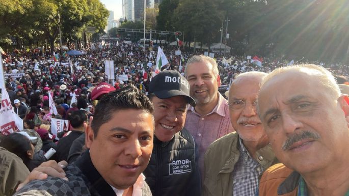 Gobernador de San Luis Potosí presume llevar 10 mil personas a la marcha de AMLO