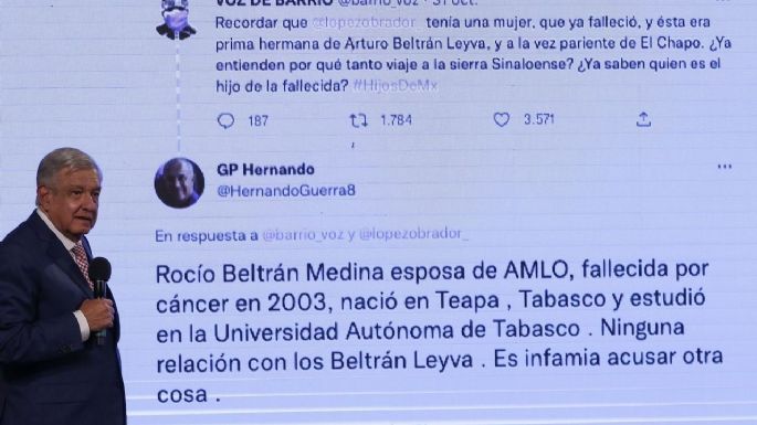 AMLO condena que vinculen a su primera esposa con los Beltrán Leyva: "¿puede haber más miseria?"