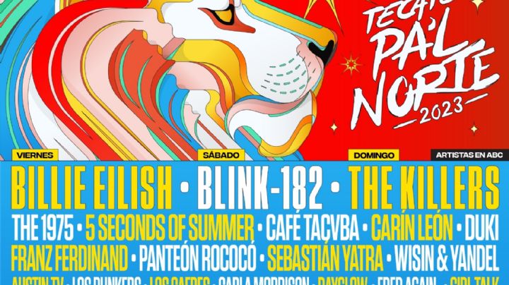 ¡Booom! Billie Eilish, Blink 182 y The Killers encabezan el Tecate pal Norte 2023