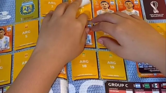 Sebastián, el niño con discapacidad visual que adaptó al braille su álbum Panini de Qatar 2022 (Video)