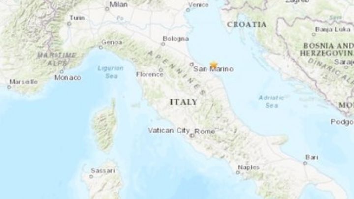 Un terremoto de magnitud 5,7 fue registrado en el centro de Italia