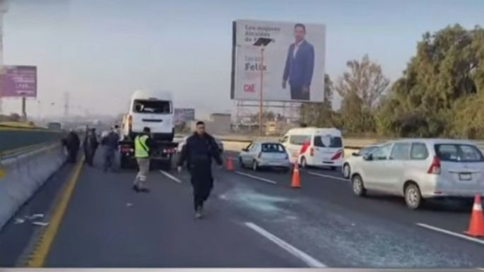 Volcadura de trasporte público en la México-Pachuca, en Ecatepec, deja ocho lesionados