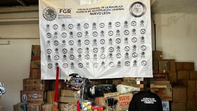 FGR asegura 80 toneladas de pirotecnia en Monterrey