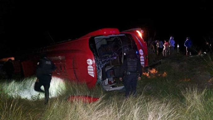 Volcadura de autobús en Tamaulipas deja nueve personas lesionadas