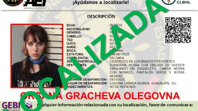 Localizan a una mujer originaria de Rusia desaparecida en Nuevo León