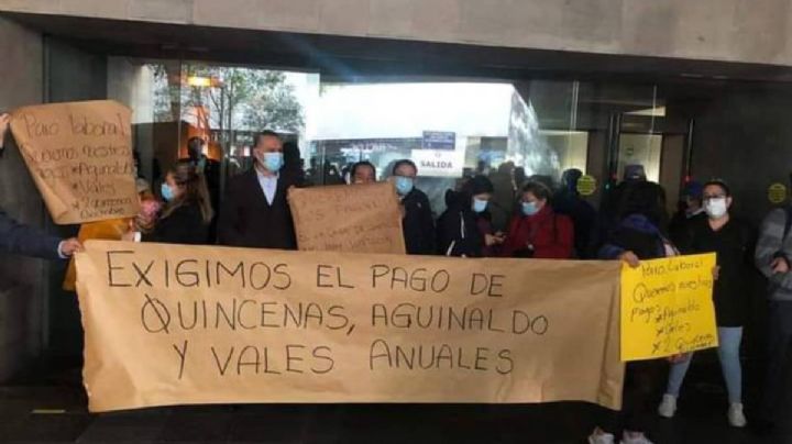 Trabajadores del TSJ de la CDMX realizan bloqueos en protesta por falta de pago de aguinaldo
