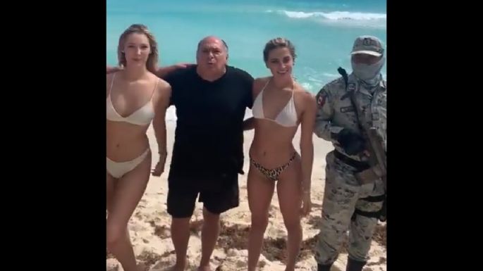 Papá de “Checo” Pérez promueve la F1 con mujeres en bikini y la Guardia Nacional (Video)