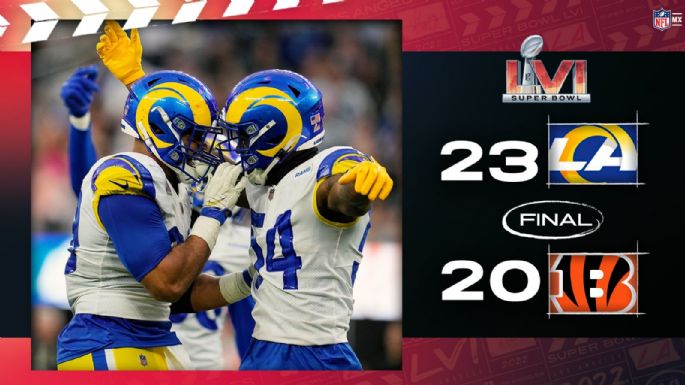 Rams ganan el Super Bowl LVI; vencen 23-20 a los Bengals