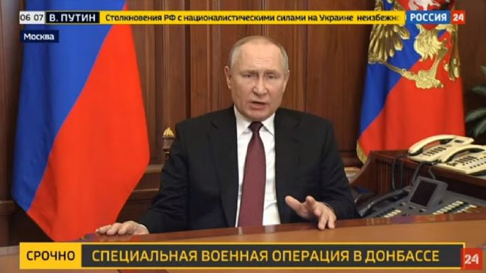 Putin anuncia una operación militar en el este de Ucrania