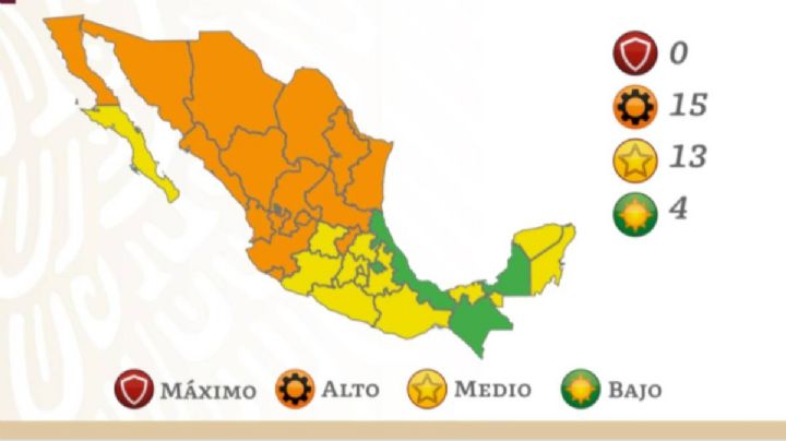 Así quedó el semáforo del 7 al 20 de febrero: CDMX sigue en amarillo y sólo cuatro estados en verde