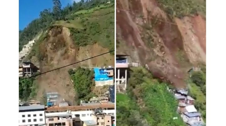 Captan deslave en Perú que dejó 15 desaparecidos y decenas de casas destruidas