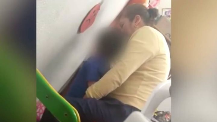 Una mujer maltrata y somete a un niño dentro de un kínder: "si estás gritando no me interesa" (Video)