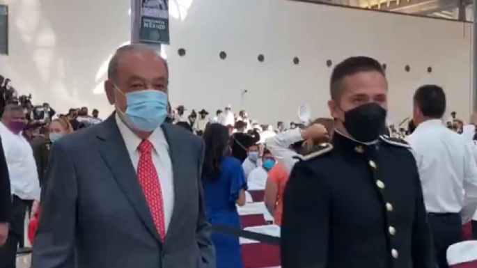 “Espectacular” así se refirió Carlos Slim al AIFA durante la inauguración