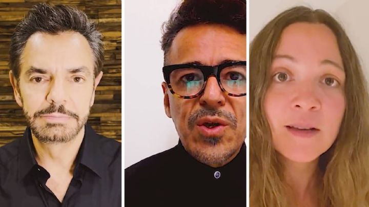 Tunden a Rubén Albarrán, Eugenio Derbez y Natalia Lafourcade por video contra el Tren Maya