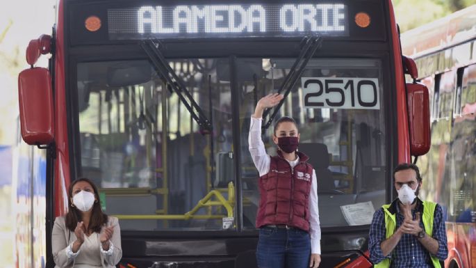 Sheinbaum inauguró la ampliación de Línea 4 del Metrobús, Alameda Oriente-Circuito Interior (Video)