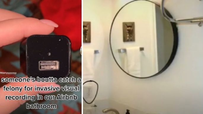 Mujer descubre una cámara oculta en el baño de un Airbnb y lo exhibe en TikTok