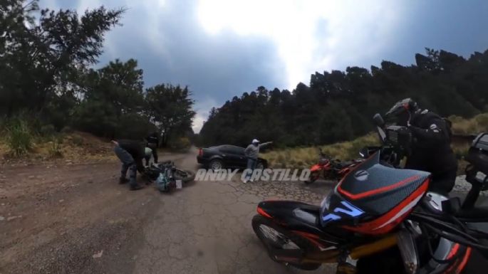 Así asaltaron a motociclistas en La Marquesa; la FGJEM investiga (Video)