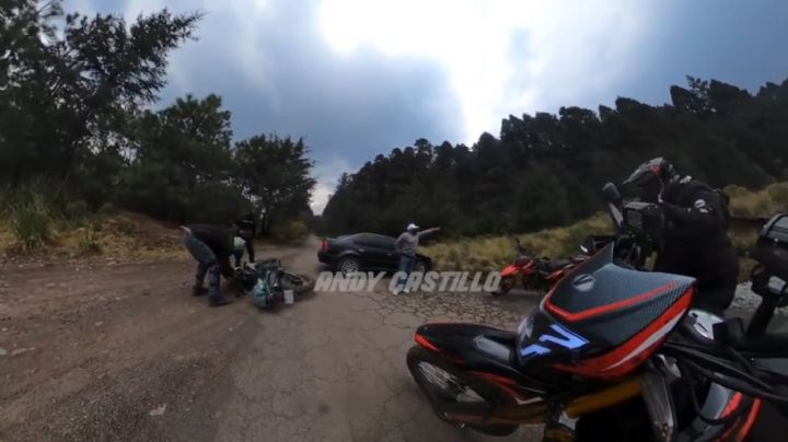 Así asaltaron a motociclistas en La Marquesa; la FGJEM investiga (Video)