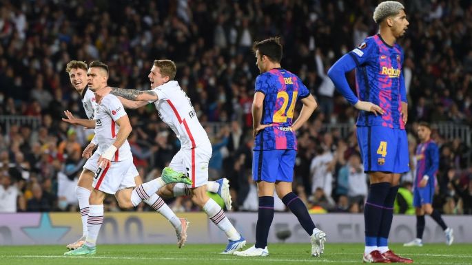 Barcelona queda eliminado de la Europa League al caer en el Camp Nou ante el Frankfurt