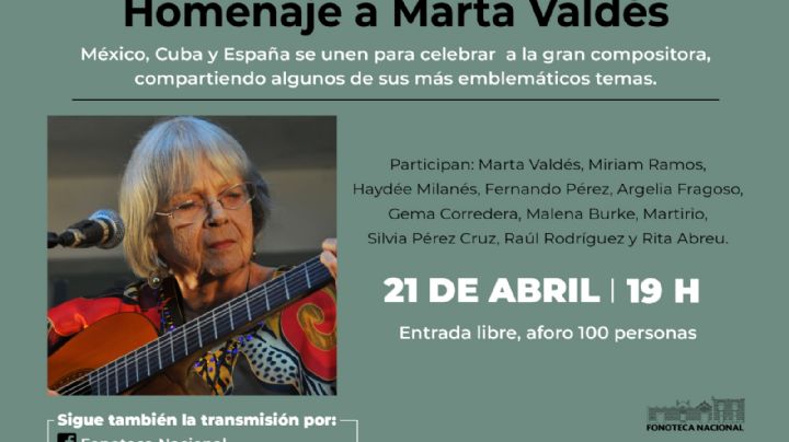 Fonoteca Nacional celebrará la obra musical de la cubana Marta Valdés