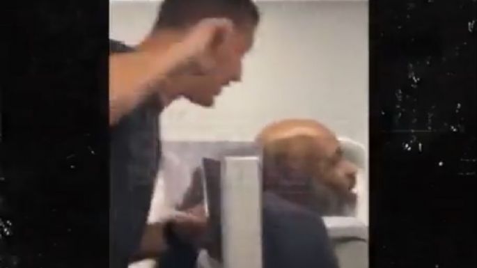 Captan a Mike Tyson golpeando a pasajero que lo molestaba en un avión (Video)