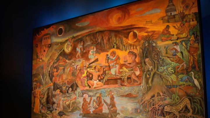 El mural "Xibalbá, el inframundo de los mayas" de Rina Lazo llega a Bellas Artes