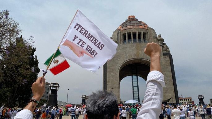 "¡Terminas y Te Vas!": Marchan en CDMX en contra de la consulta de revocación de mandato