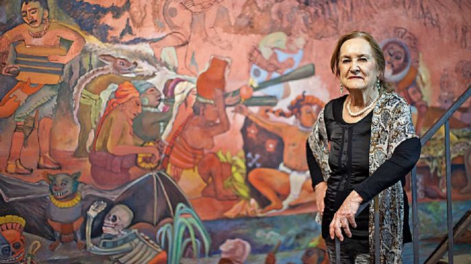 Rina Lazo: Primer mural de una mujer en Bellas Artes