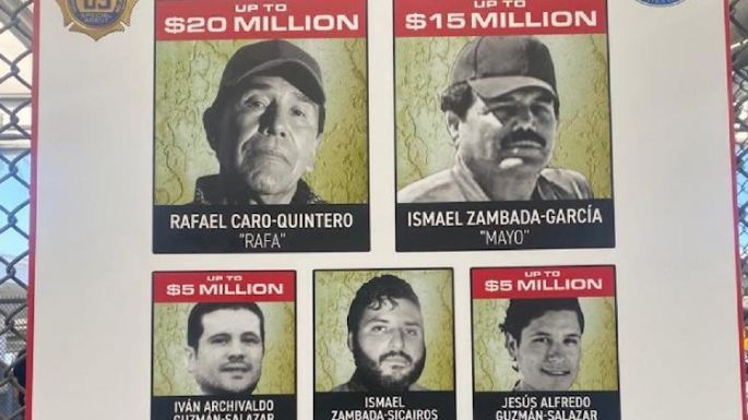 Con póster, la DEA ofrece recompensas millonarias por líderes del Cártel de Sinaloa