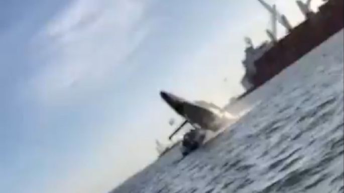 Ballena salta y aplasta una lancha en Sinaloa; hay cuatro heridos (Video)