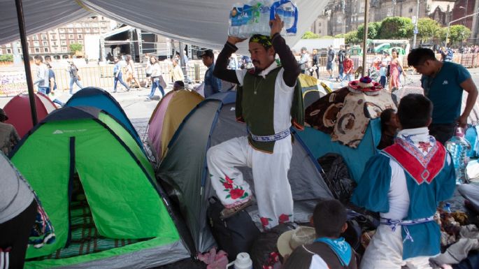 La Caravana por la Dignidad y la Conciencia Wixárika mantendrá su plantón en el zócalo