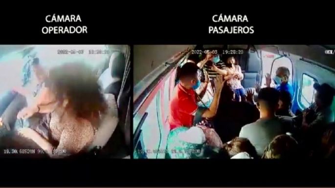 Frustran asalto a mano armada a una combi en Tlalnepantla; uno de los detenidos era policía (Video)
