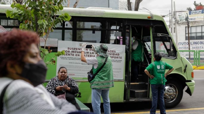 Suspenden 78 unidades del transporte público concesionado al arrancar operativo en CDMX