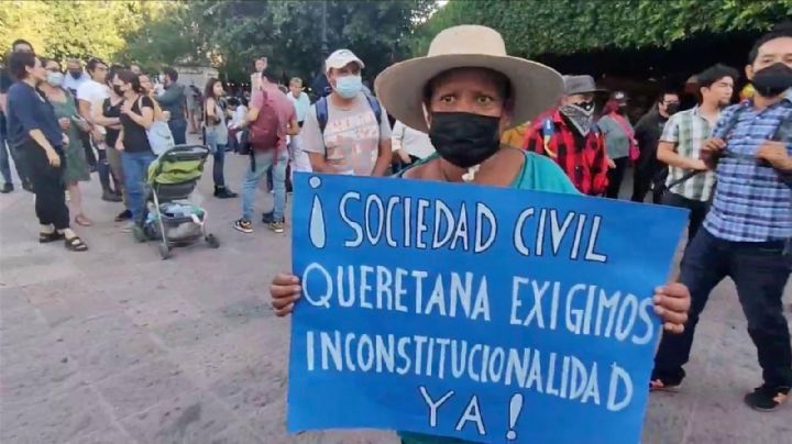 Marchan contra la “Ley Concesiones”, que privatiza el agua en Querétaro