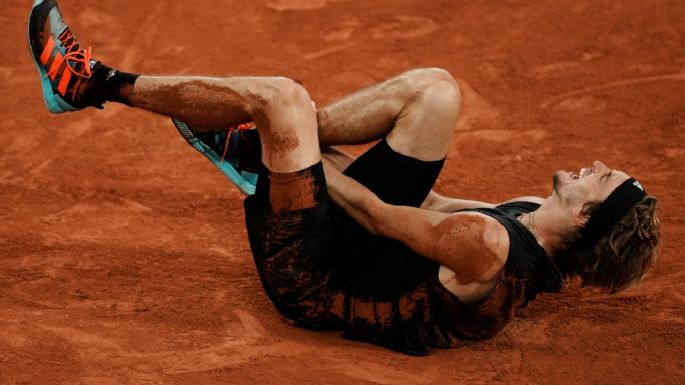 La terrible lesión de Zverev que permitió a Nadal avanzar a la final de Roland Garros (Videos)