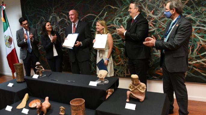 EU regresó 79 piezas arqueológicas al gobierno mexicano