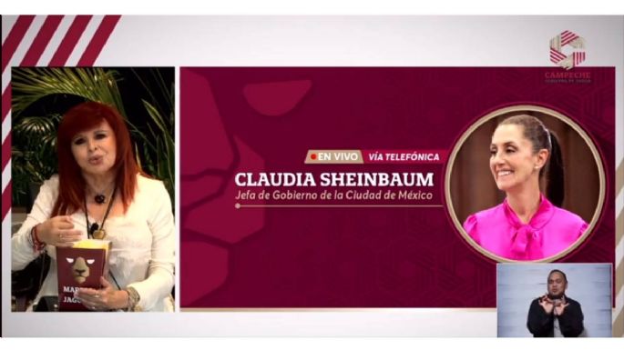 Claudia Sheinbaum participa en el “Martes del jaguar” de Layda Sansores; así intercambiaron elogios