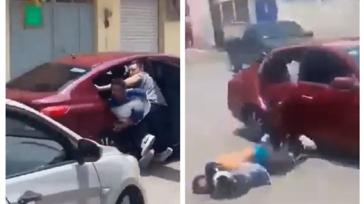 Salta de un auto en movimiento para huir de sus secuestradores en Edomex (Video)