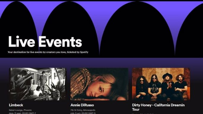 Spotify inicia las pruebas de boletos, para la venta directa de entradas de conciertos