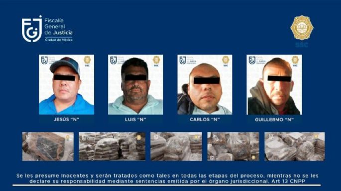 Vinculan a proceso a los 4 detenidos por el cargamento "histórico" de cocaína en la CDMX