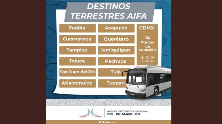 AIFA anuncia "destinos vía terrestre desde la terminal de autobuses"... y desata burlas y memes