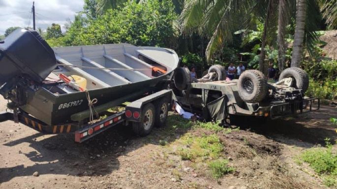 Vuelca vehículo de la Sedena en Chiapas; hay dos soldados heridos