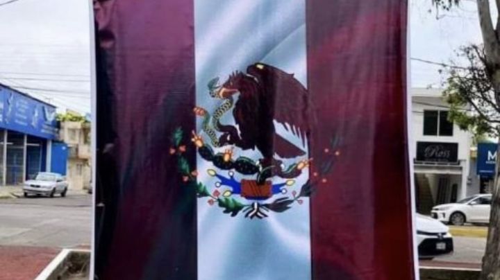 Gobierno de Nayarit pinta la bandera de México del color guinda de Morena; ofrece disculpa