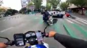 Camioneta a exceso de velocidad atropella a un ciclista y huye en Insurgentes (Video)