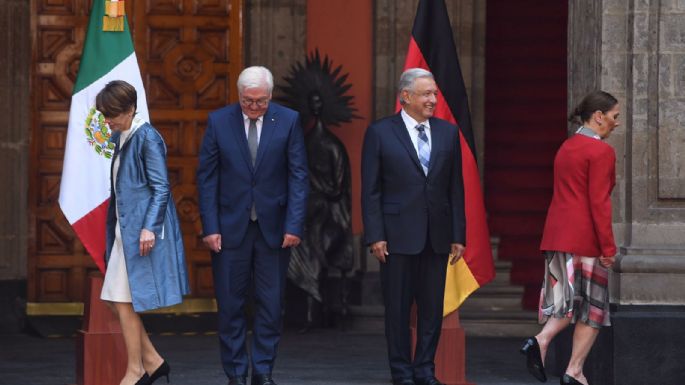 AMLO recibe al presidente de Alemania Frank-Walter Steinmeier en Palacio Nacional