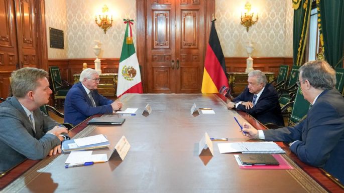 Economía, comercio, justicia y paz, los temas que trataron AMLO y el presidente de Alemania