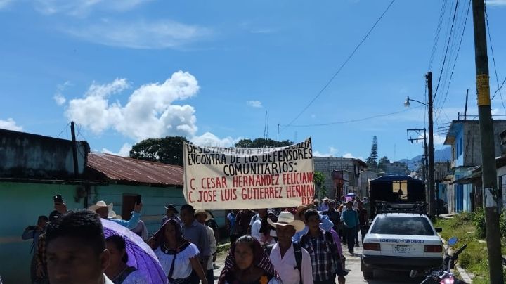 Marchan tseltales católicos por la liberación de presos en Chiapas