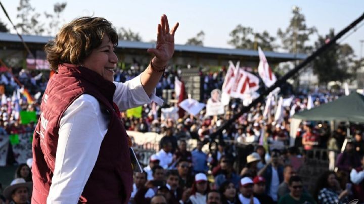 Delfina Gómez encabeza mitin de precampaña en Valle de Chalco y pide no resignarse con la pobreza