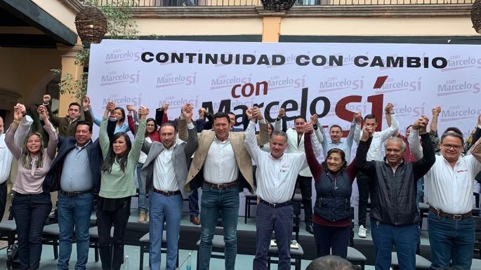 Con expriistas y expanistas, Santiago Nieto anuncia desde Querétaro apoyo a Ebrard: “Marcelo Sí”
