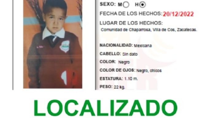 Liberan a Tadeo, de 6 años, secuestrado hace 37 días en Zacatecas